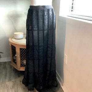Huadeqi Skirts Rare Find Huadeqi Black Embossed Genuine